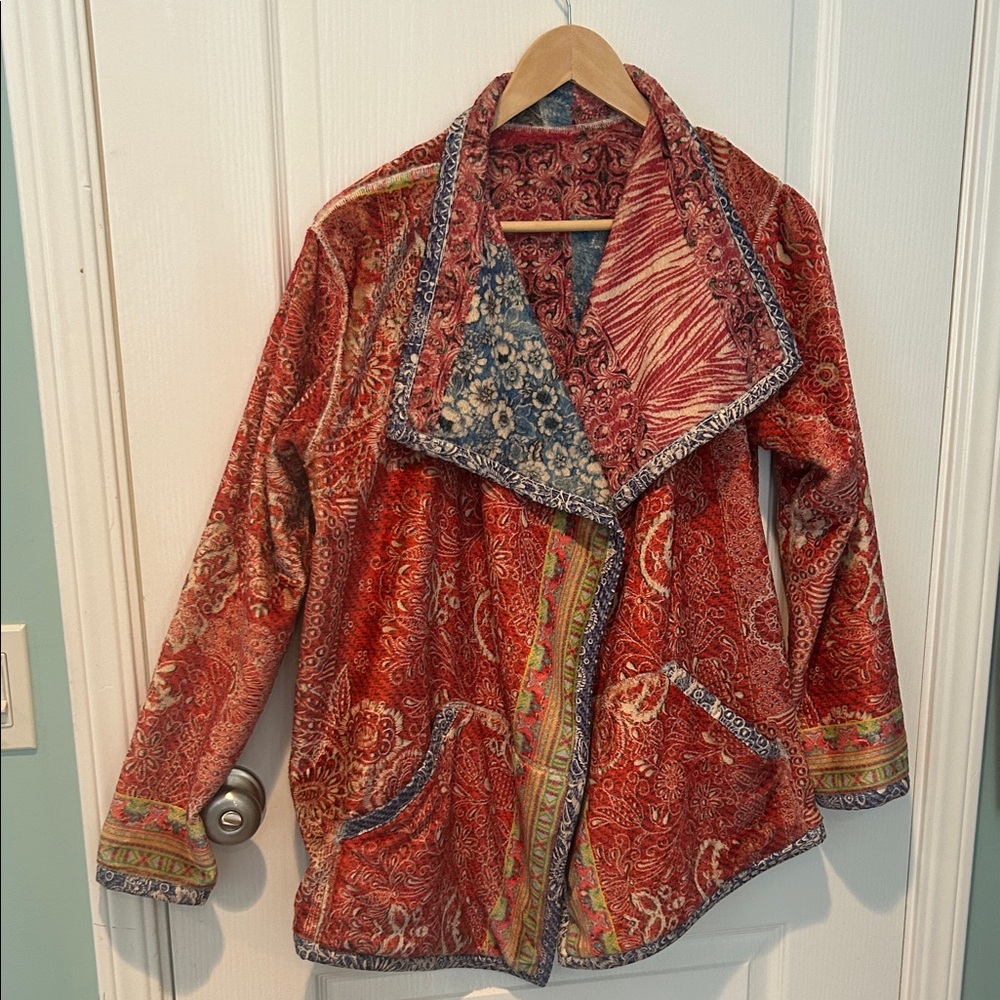 Johnny Was Multicolor Patchwork Jacket - image 2